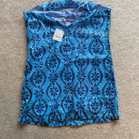 Free People Sequin Mini Dress Sz S NWT - Picture 3 of 3
